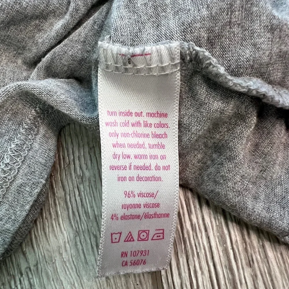 Justice Girls Gray Embellished Keyhole Swing Tank Top Size 10
